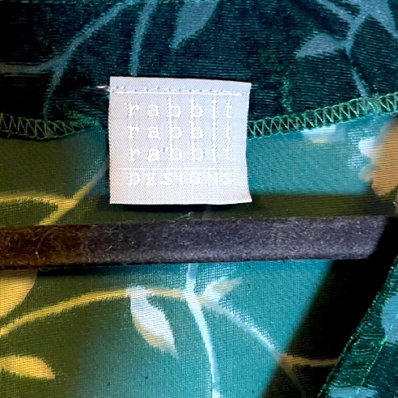 Rabbit Rabbit Rabbit Designs Green Burnt Velvet Cardigan Button‎ Front Jacket 12 - Picture 4 of 6